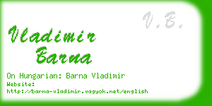 vladimir barna business card